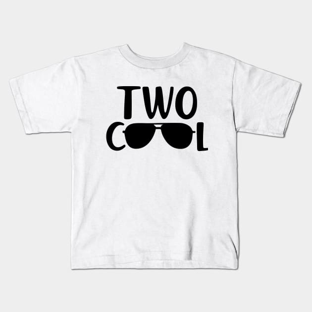 Two cool - second birthday design with sunglass Kids T-Shirt by colorbyte